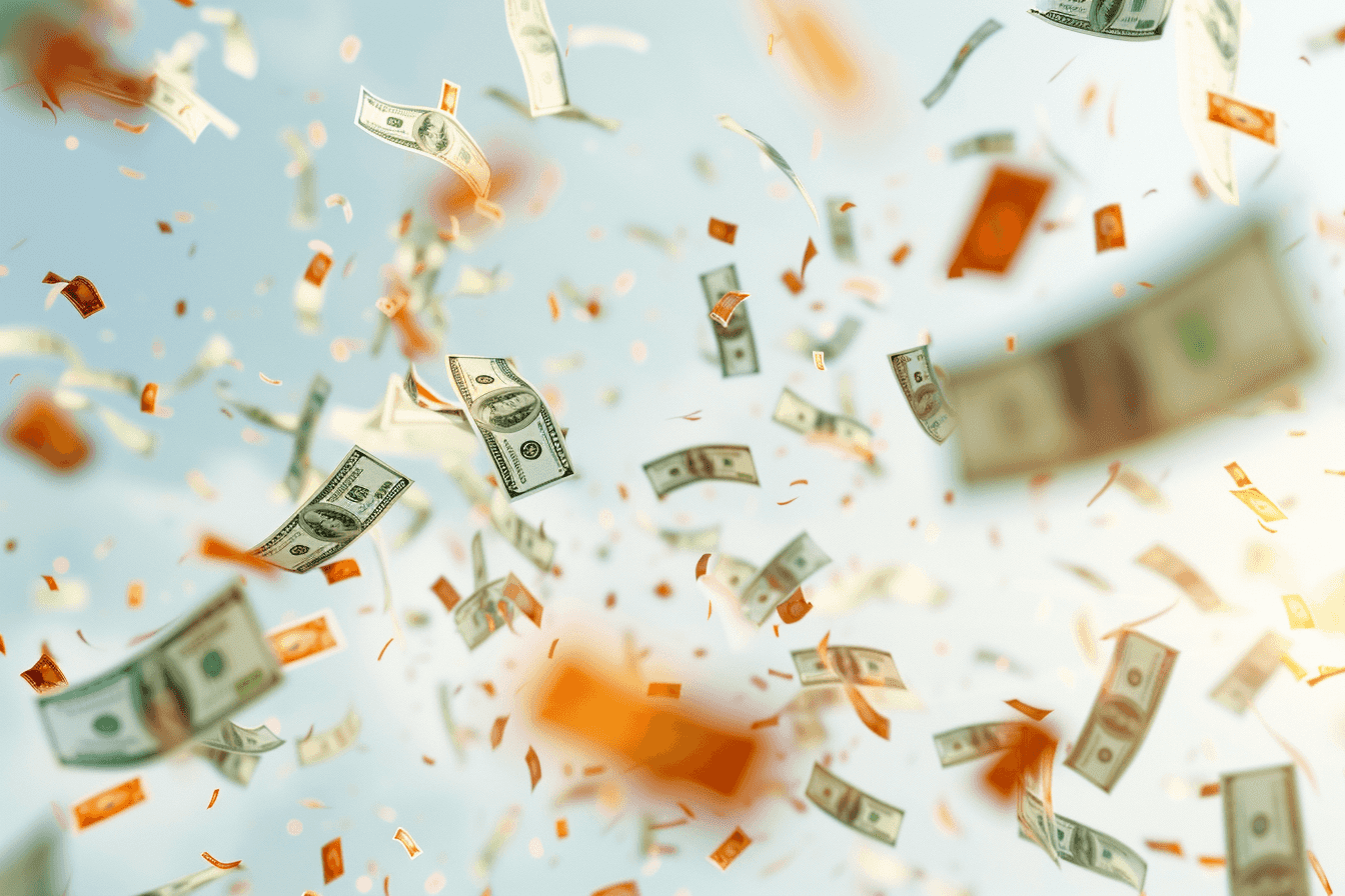 Spyze Money Falling From The Sky 3d Illustration Light Indigo A 33844881 1a9c 45d2 Aa26 B0bd24a07907