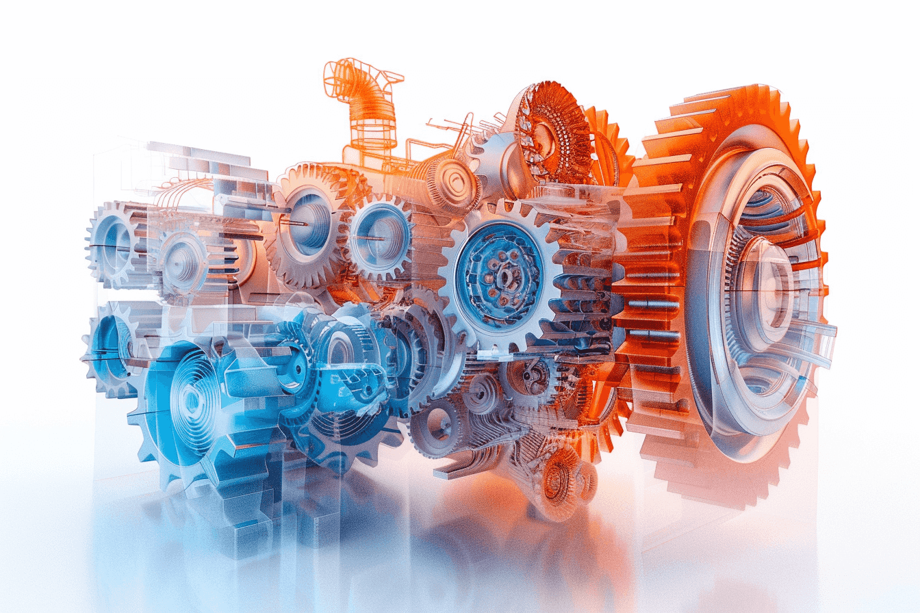 Spyze Gear Engine Work System 3d Illustration Light Indigo And C3d21f8e 1e69 4016 8584 67570535ae95