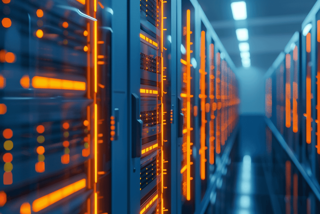 Spyze Servers Room It 3d Illustration Light Indigo And Orange C 0003f973 F7a4 4cb6 8a28 82b35ad2d089