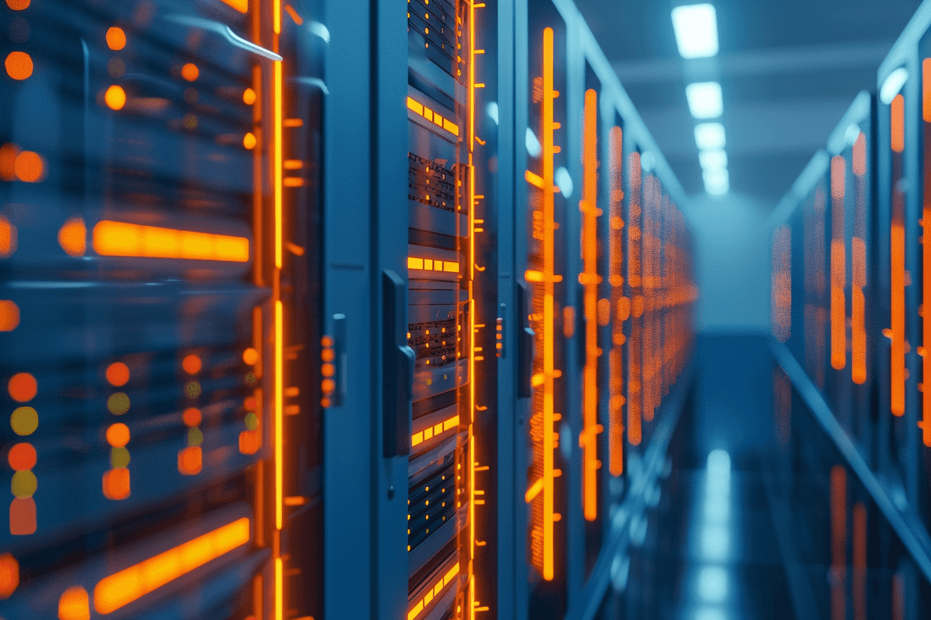 Spyze Servers Room It 3d Illustration Light Indigo And Orange C 0003f973 F7a4 4cb6 8a28 82b35ad2d089